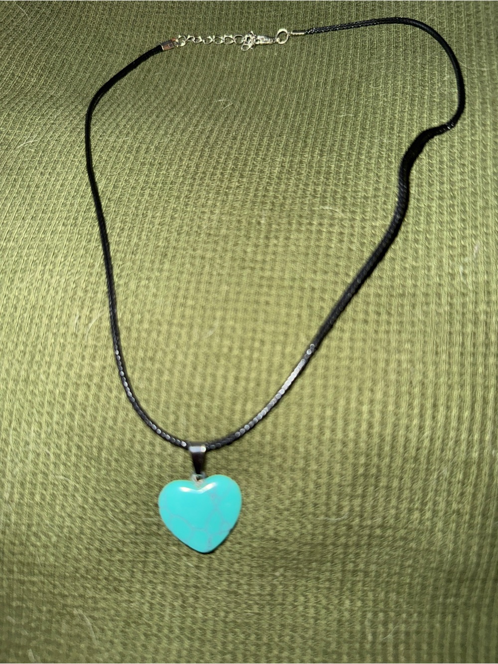 Turquoise Heart Pendant Necklace - Women Jewelry